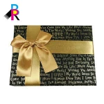 Custom design cardboard paper chocolate box packaging with tray and insert holder