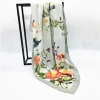 Custom design high quality soft hand felling digital printing mulberry silk scarf for women