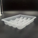 Custom disposable tray compartments blister package PP plastic frozen dumplings tray