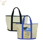 Custom hippie canvas tote yoga mat sling carrier bag cotton shoulder duffel handbag with large side pockets and Inside lining