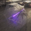 Custom Led Flying Straight Umbrella Transparent