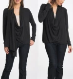custom logo cheap wholesale maternity clothing plain wrapped maternity nursing cardigan