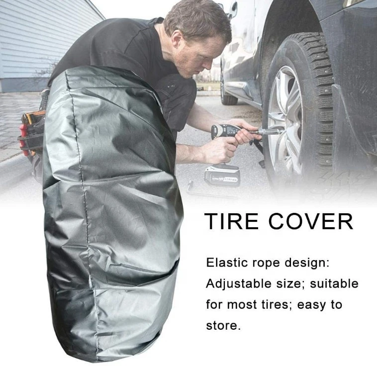 Custom Made Spare Waterproof Coating Protection Dustproof Wheel Storage Bag Tire Cover With