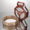 custom offset printing hexagon shape pvc window foldable packaging box for mooncake