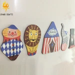 Custom Shaped Customized Printed refrigerator magnet Cartoon Paper Fridge Magnet