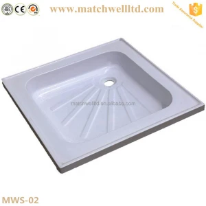 custom size fiberglass resin shower tray and pan