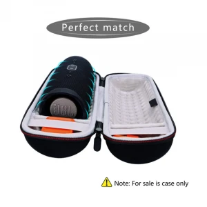 Custom Size Zipper Closure Durable Quality Portable EVA Speaker Case For Charge 4 Wireless Speaker Protective Storage