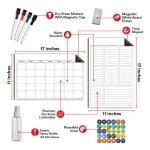 Custom Whiteboard Magnetic Dry Erase Weekly Family Wall Calendar