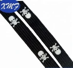 customers designed fashion skull silk screen printing shoelaces