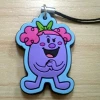 Customize purple peanut shape mobile phone strap