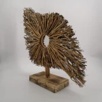 CUSTOMIZED Natural Teabranch Jointed Circular Crafts With Wood Base Support