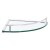 Import Customized Single Layer Wall Mounted Bathroom Glass Shower Corner Shelf/Glass Corner Shelf from China