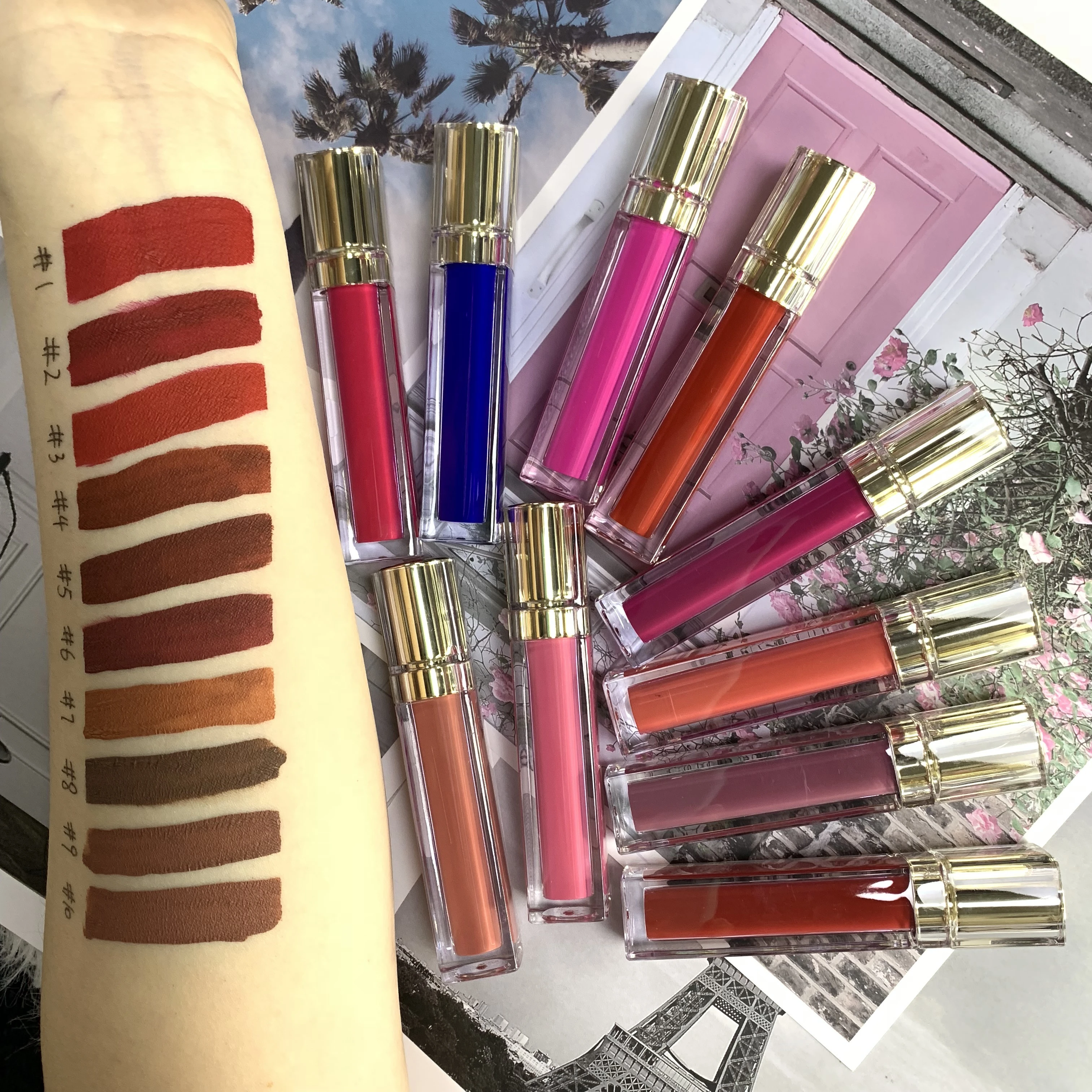 Customized Your Colors and Make Your Brand on the Lipgloss Liquid Lipstick Private Label Lip Gloss Drop Shipping Service
