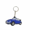 Cute soft PVC 3D min car shape keychain , little car shape key ring , 3D  key chain