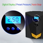 Dc12v 120w Mini Digital Display Auto Stop Electric Tyre Inflator Air Compressor Car,Car Air Pump