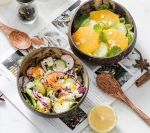 Decoration Fruit Salad Noodle Rice Bowl Wooden Fruit Bowl Handicraft Decoration Creative Coconut Shell Bowl