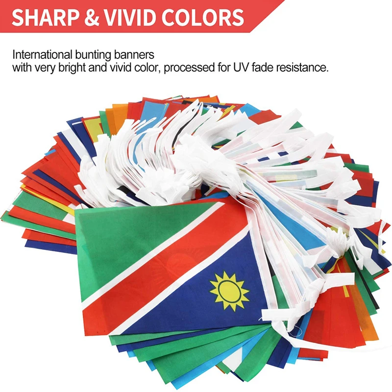 Decoration International All country flag banners cloth bunting national flag banner