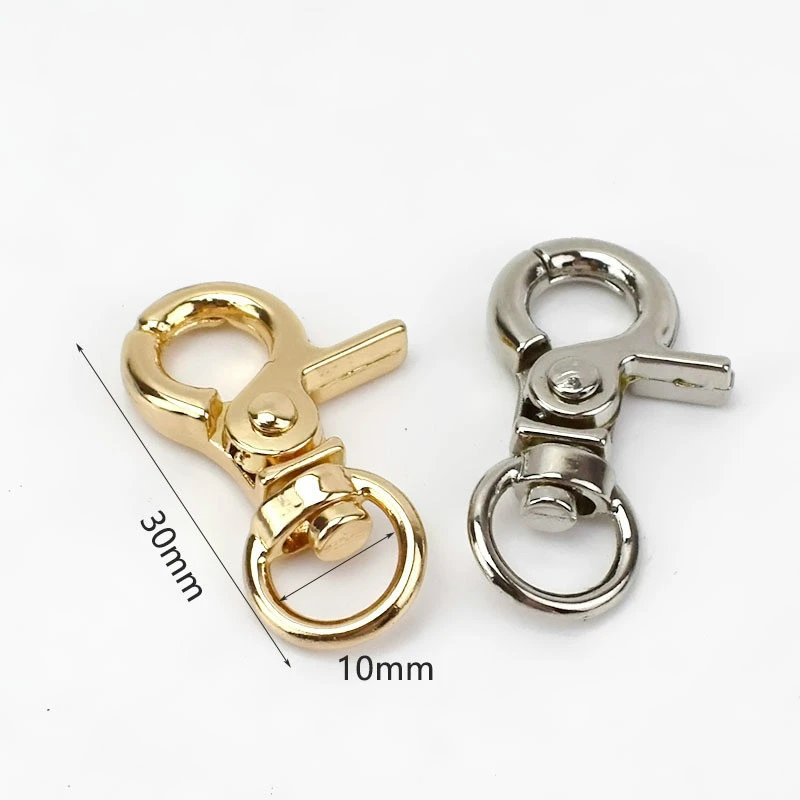 Deepeel H4-1 10mm Keychain Buckle Handbag Strap Swivel Lobster Clasp Bag Accessories Snap Hook