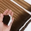 Delux Private Label Cuticle Aligned Raw Indian Temple Hair Tape In Hair Extensions Remy