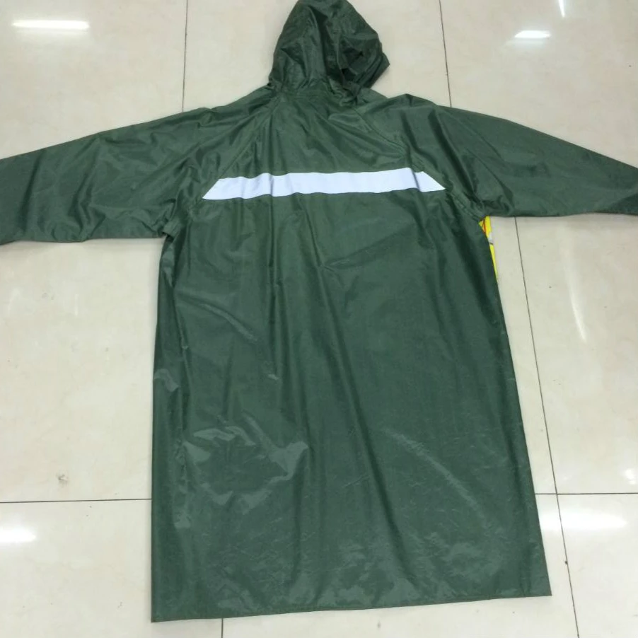 Different Colors Adult 100% PVC Rubber Raincoat with Customer S Logo