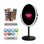 Digital Oval Photo Booth Vending Machine with Camera and Printer
