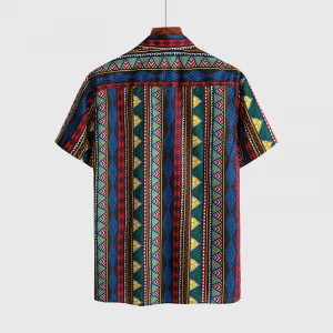 Digital Print Hawaiian Man Shirt Custom Printed Casual Button Down Shirts For Men