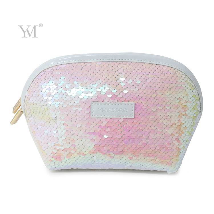 discount wholesale cosmetic bag pink cosmetic pouch bag with glitter