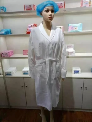 Disposable nonwoven PP SSS soft breathable hotel and airline gown