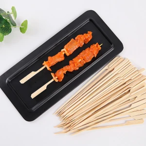 Disposable Wood Sticks Barbecue Tools Natural BBQ Bamboo Skewers For Shish Kabob Grill Fruit