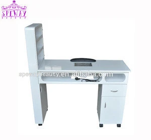 double nail table/portable manicure table nail station with dust fan
