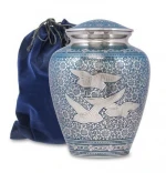 Doves Going Home Metal Adult Cremation urns wings of freedom funeral urns for ashes