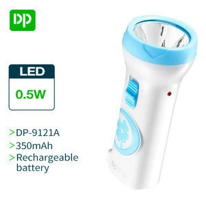 DP Rechargeable LED Flashlight High Lumens Plastic Handheld Torch Light Supplies