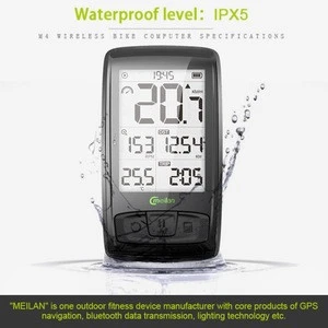 Dropshipping MEILAN M4 IPX5 Waterproof V4.0 Wireless Cycling Stopwatch Speedometer Bicycle Computer with 2.5 inch Screen
