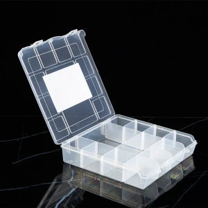 Durable transparent plastic compartment  fishing tackle screws storage boxes