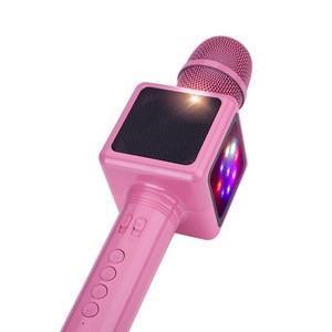 E101 colorful led lights  wireless  bluetooth karaoke microphone