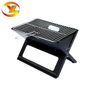 Easy-carry camping X shape portable Notebook charcoal balcony 18 girl hanging bbq grill