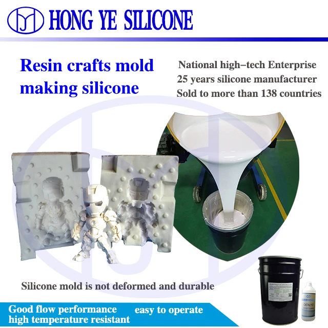easy demolding silicone resin customizable size  two parts silicon to make lost wax casting mold silicone no bubble