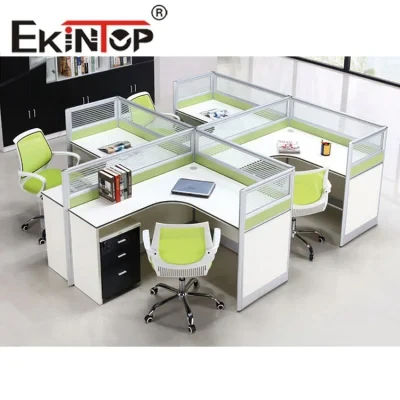 Ekintop Wood and Glass Office Partitions Privacy Desk Partitions
