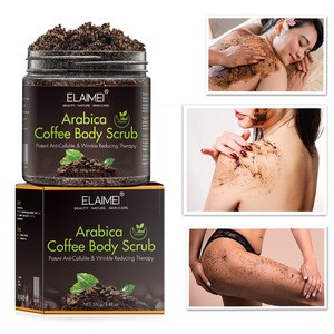 ELAIMEI Coffee Scrub Exfoliating Facial Body Bath Salt Deep Cleansing Body Scrub