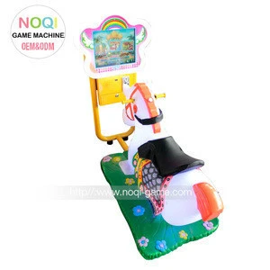 Electronic amusement kiddie ride 3d arcade simulator racing horses coin operated