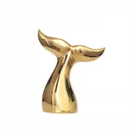 Electroplating Gold Ceramic Home Living Room Decoration TV Cabinet Desktop Gift Mermaid Tail Ceramic Vases for Home Decor