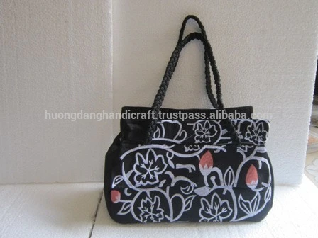 Embroidered handbag, unique style handbag made in Vietnam