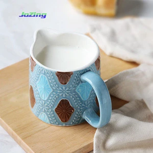 Espresso Water Coffee Milk Creamer Forthing Jug Ceramic Pepper Sauce Juice Pot with Spout