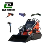 Euro 5 EPA Mini Loader Skidsteer Loader 380kg 550kg 4X4 Mini Skid Steer Loader Ditch Trencher with Bucket