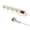 European 4 way german-type outlet 16A 250V ac power extension socket with switch