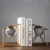 Import European simple clothing store metal geometric book block art decorations from China