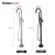Import European Style Best Selling High Quality Brass Floor Mounted Freestanding Bathtub Faucet Bathroom Matte Black Taps from China