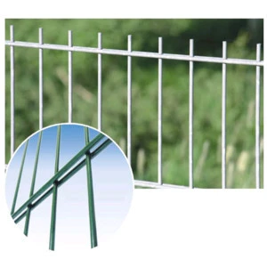 extremely strong and rigid double wire fence for public buildings