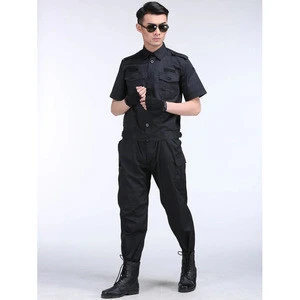 Factory Custom Black Short Sleeve Shirt Color Security Guard Uniform