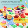 Factory Direct Sales kids Toys Fruits and Vegetables Seafood Kitchen Play House Fun Stall Hot Sale Set kitchen toys